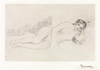 PIERRE-AUGUSTE RENOIR Femme nue couché (tournée à droite), 1re planche * Femme couchée (tournée à gauche).